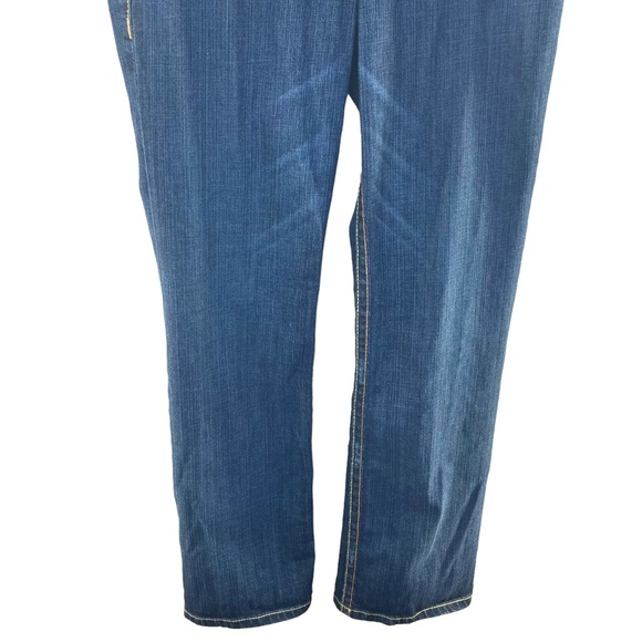 David Kahn Jeanswear Two Tone Heavy Stitching & Brass Hardware Jeans in Size 14 - Picture 6 of 16